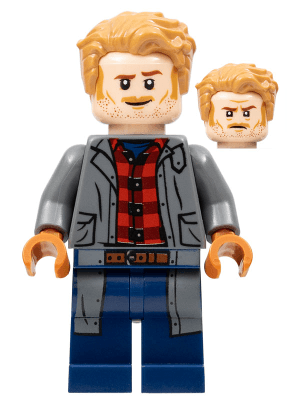 Owen Grady - Dark Bluish Gray Jacket over Flannel Shirt