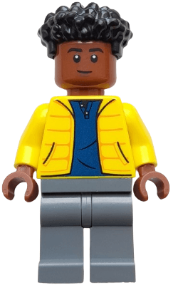 Darius Bowman - Yellow Jacket over Dark Blue Shirt, Dark Bluish Gray Legs