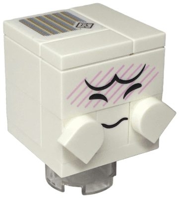 Boo - Closed Mouth, Brick, Round 2 x 2 with Axle Hole Stand