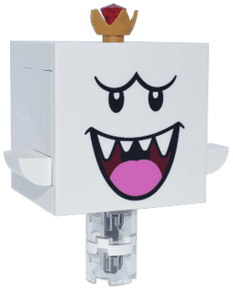 King Boo - Dark Pink Tongue, White Scanner Tile Modified, Tall Base