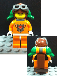 LEGO MBA Level Three Minifigure with Backpack Assembly (mba003) minifigure
