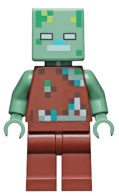 LEGO Drowned Zombie (min088) Minecraft Minifigure