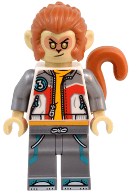 Monkey King - White Jacket, Flat Silver Legs