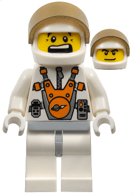 LEGO Mars Mission Astronaut with Helmet and Dual Sided Head (mm011) Space Minifigure