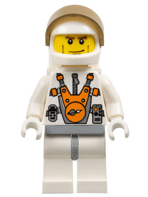 LEGO Mars Mission Astronaut with Helmet and Cheek Lines and Backpack (mm014) Space Minifigure