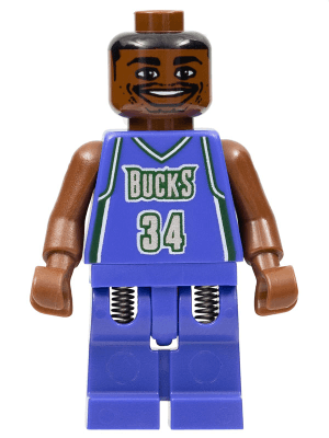 LEGO NBA Ray Allen Milwaukee Bucks #34 (nba005) Sports Minifigure