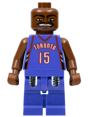 LEGO NBA Vince Carter Toronto Raptors #15 (Road Uniform) (nba007) Sports Minifigure