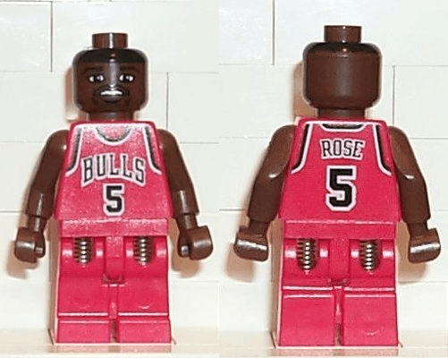 LEGO NBA Jalen Rose Chicago Bulls #5 (nba021) Sports Minifigure