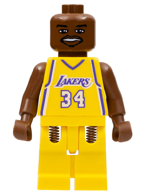 LEGO NBA Shaquille O'Neal Los Angeles Lakers #34 (Home Uniform) (nba022) Sports Minifigure