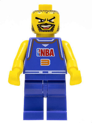 LEGO NBA Player Number 3 with Non-Spring Legs (nba027a) Sports Minifigure