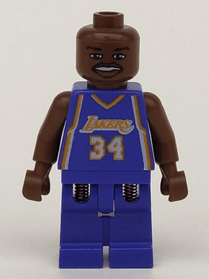 LEGO NBA Shaquille O'Neal Los Angeles Lakers #34 (Road Uniform) (nba034) Sports Minifigure