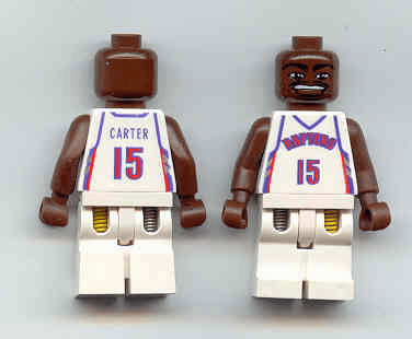 LEGO NBA Vince Carter Toronto Raptors #15 (White Uniform) (nba039) Sports Minifigure