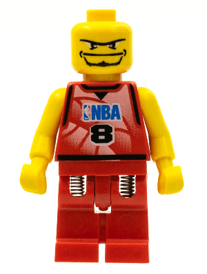 LEGO NBA Player Number 8 without Hair (nba046) Sports Minifigure