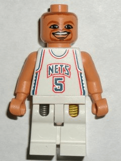 LEGO NBA Jason Kidd New Jersey Nets #5 (White Uniform) (nba047) Sports Minifigure