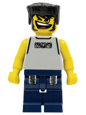 LEGO Basketball Street Player Black Flat Top Hair (nba048) Sports Minifigure