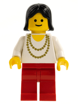 Necklace Gold - Red Legs, Black Female Hair