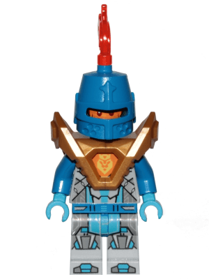 Royal Soldier / King's Guard - Blue Helmet with Eye Slit, Pearl Gold Armor