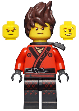 Kai - The LEGO Ninjago Movie, Hair, Pearl Dark Gray Scabbard