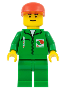 Octan - Green Jacket with Pen, Green Legs, Red Cap