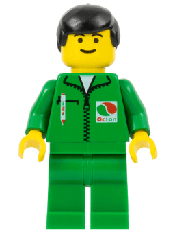 Octan - Green Jacket with Pen, Green Legs, Black Male Hair