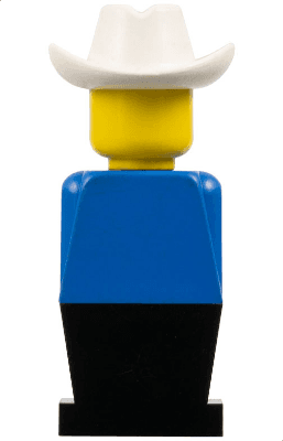 LEGOLAND - Blue Torso, Black Legs, White Cowboy Hat