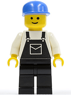 LEGO Overalls Black with Pocket Blue Cap (ovr013) minifigure