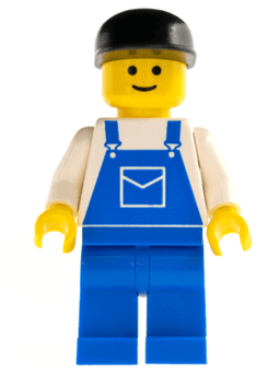 Overalls Blue with Pocket, Blue Legs, Black Cap