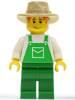 LEGO Overalls Green with Pocket (ovr036) Town / City Minifigure