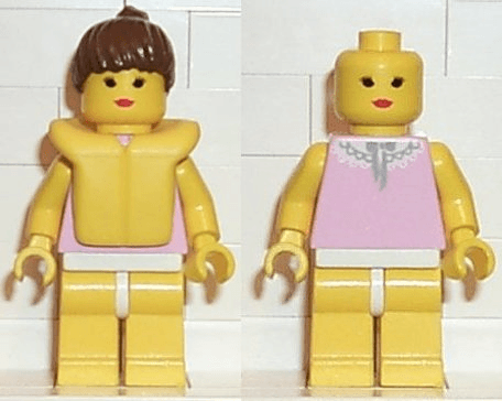 LEGO Gray and White Collar (par007) Town / City Minifigure