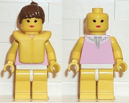 LEGO Gray and White Collar (par007) minifigure
