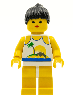 LEGO Island with Palm and Sun (par022) Town / City Minifigure