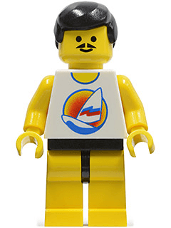 LEGO Surfboard on Ocean (par029) Town / City Minifigure