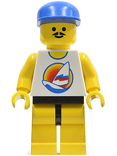 LEGO Surfboard on Ocean (par030) Town / City Minifigure