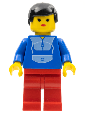 Jogging Suit - Red Legs, Black Male Hair