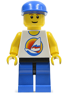 LEGO Surfboard on Ocean Blue Cap (par059) minifigure