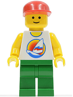 LEGO Surfboard on Ocean (par060) Town / City Minifigure