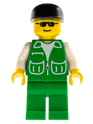 Jacket Green with 2 Large Pockets - Green Legs, Black Cap