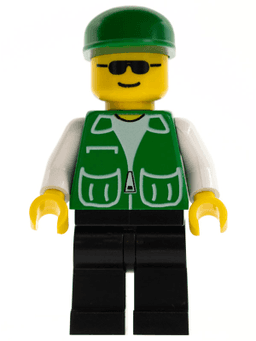 Jacket Green with 2 Large Pockets - Black Legs, Green Cap