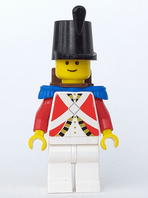 LEGO Imperial Guard with Blue Epaulettes and Brown Backpack Non-Opening (pi062) Pirates Minifigure