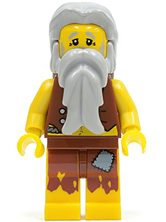 Pirate Vest and Anchor Tattoo, Gray Beard, Gray Hair (Castaway)
