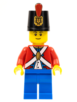 Imperial Soldier II - Shako Hat Printed, Blue Legs, Male, Black Eyebrows