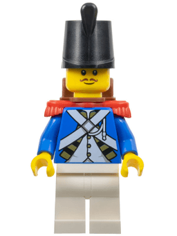 Imperial Soldier IV - Male, Black Shako Hat, Red Epaulettes, Reddish Brown Moustache, Backpack