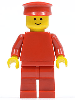 LEGO Plain Red Torso with Red Arms Red Hat (pln004) minifigure