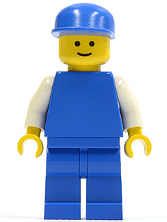 LEGO Plain Blue Torso with White Arms Blue Cap (pln010) minifigure