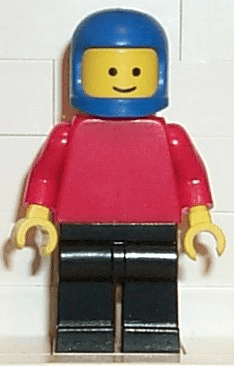 LEGO Plain Red Torso with Red Arms Blue Classic Helmet (pln025) minifigure