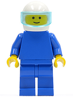 LEGO Plain Blue Torso with Blue Arms Trans-Light Blue Visor (pln032) minifigure