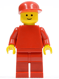 LEGO Plain Red Torso with Red Arms Red Cap (pln043) minifigure