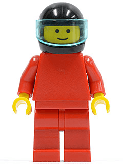 LEGO Plain Red Torso with Red Arms Trans-Light Blue Visor (pln070) minifigure