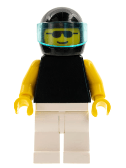 LEGO Plain Black Torso with Yellow Arms Sunglasses Trans-Light Blue Visor (pln080) minifigure