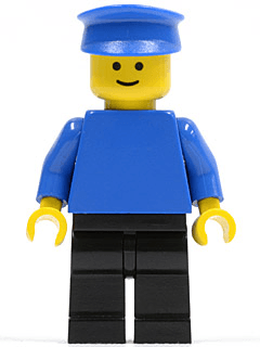 LEGO Plain Blue Torso with Blue Arms Blue Hat (pln086) Town / City Minifigure